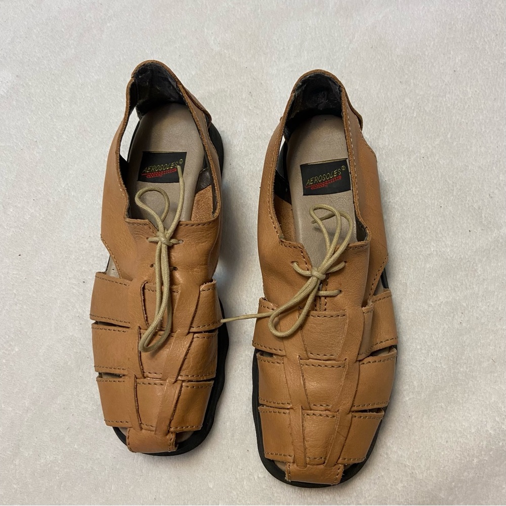 Aerosoles Tan Womens Fisherman Sandals / Loafers Excellent Used Condition! size6